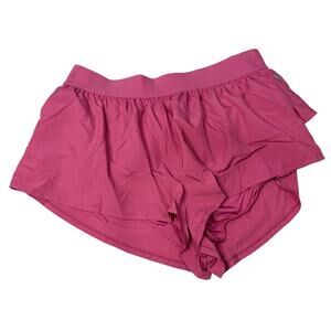 Free People Movement Feelin’ Fit Femme Shorts Pink Ruffle Athletic Size L